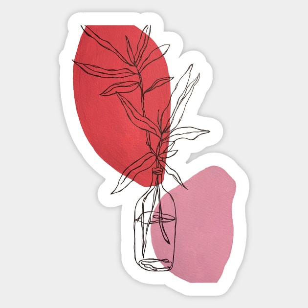 Vase Sticker by Snow Art Co.